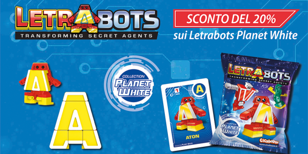 Letrabots Planet White: i primi Letrabots in promozione in occasione del back to school